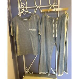 London Fog Cute Woman’s Pajamas Comfy Relaxing Preppy Plus Size XXL Grey